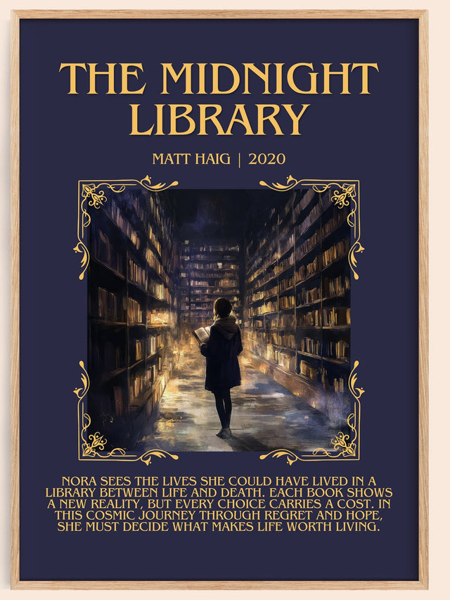 The Midnight Library Minimalist Book Poster by Matt Haig