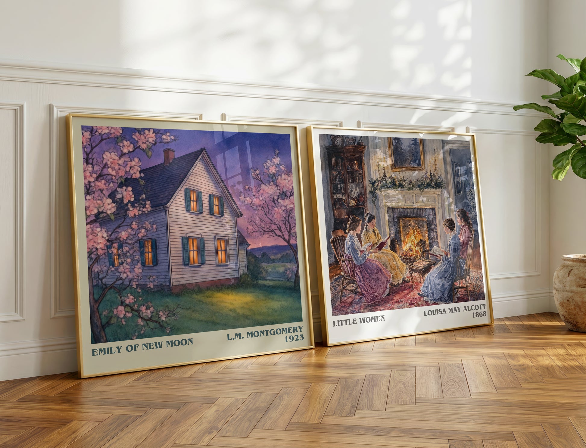 Emily Of New Moon literary print on bookshelf – L.M. Montgomery fan gift