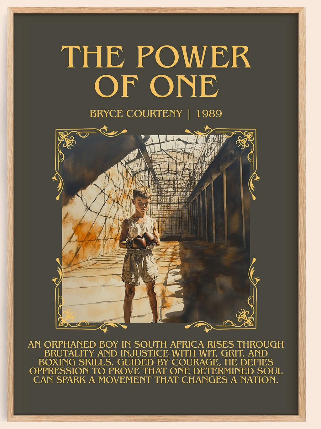 The Power of One Minimalist Book Poster by Bryce Courtenay