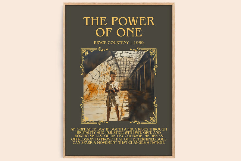 The Power of One Minimalist Book Poster by Bryce Courtenay