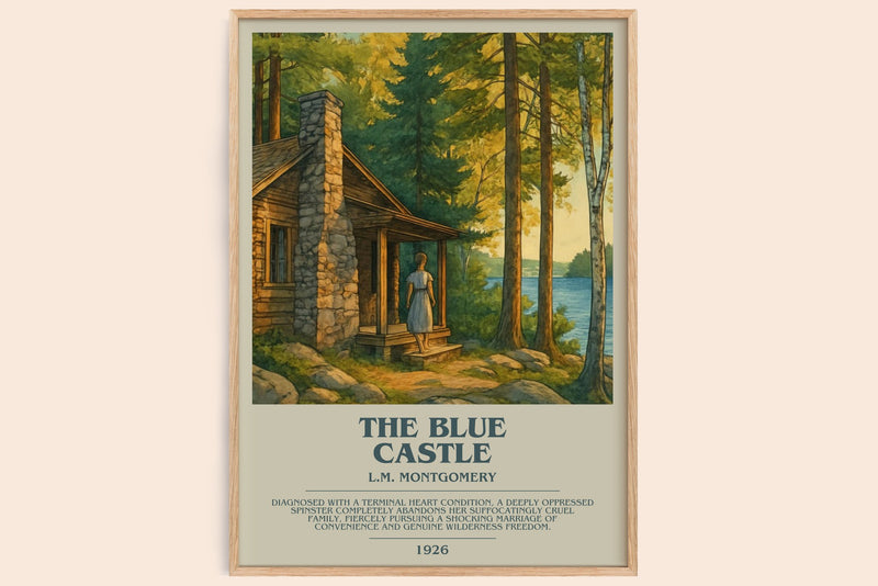 The Blue Castle Bookish Wall Art by L.M. Montgomery (Modern style)