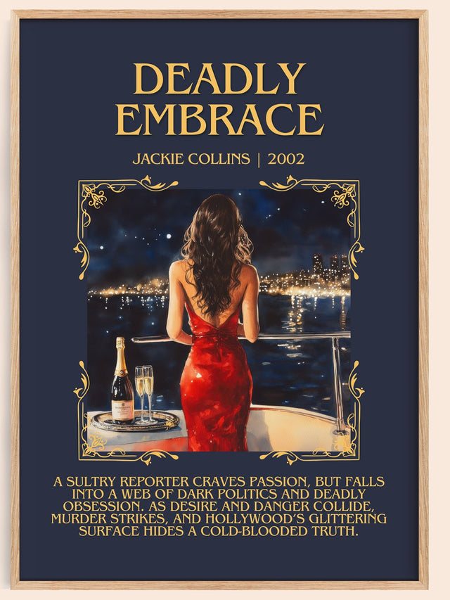 Deadly Embrace Minimalist Book Poster by Jackie Collins