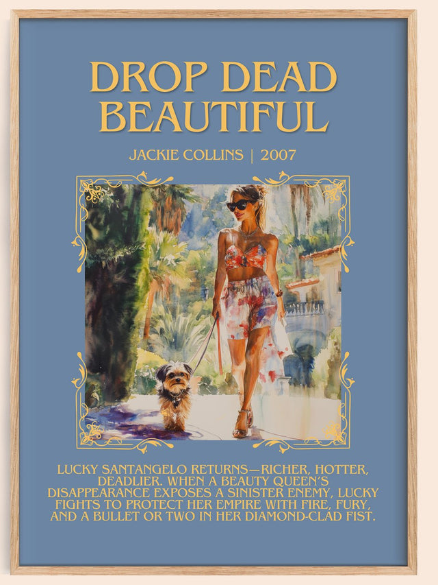 Drop Dead Beautiful Minimalist Book Poster by Jackie Collins