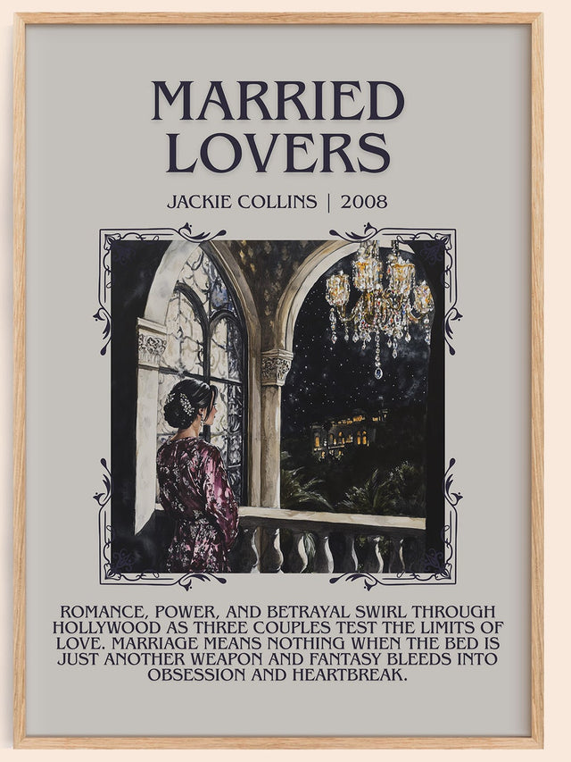 Married Lovers Minimalist Book Poster by Jackie Collins