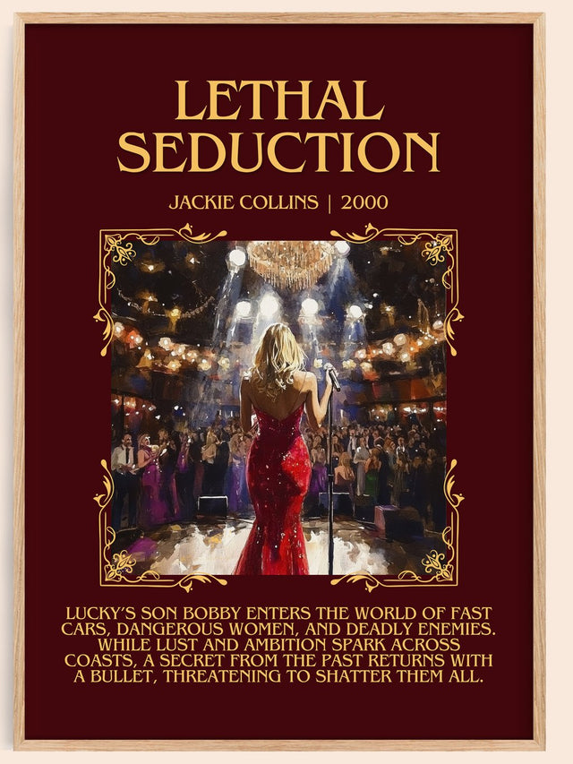 Lethal Seduction Minimalist Book Poster by Jackie Collins