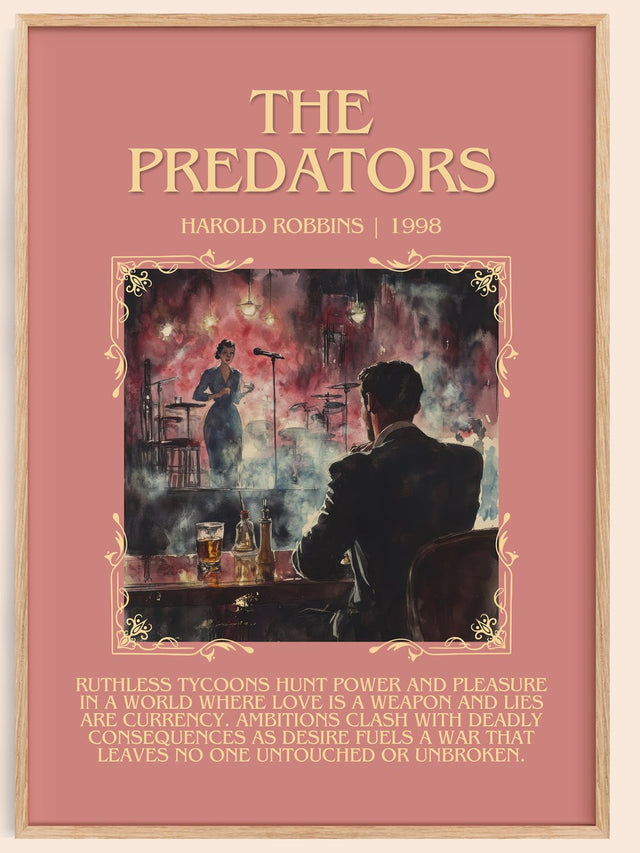 The Predators Minimalist Book Poster by Harold Robbins