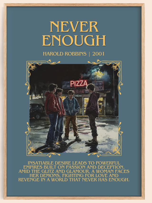 Never Enough Minimalist Book Poster by Harold Robbins