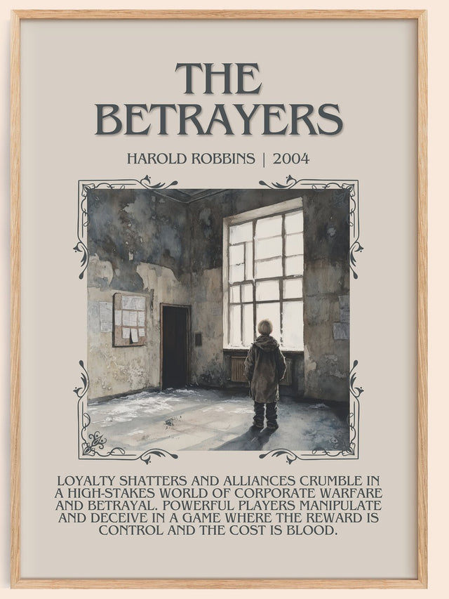 The Betrayers Minimalist Book Poster by Harold Robbins