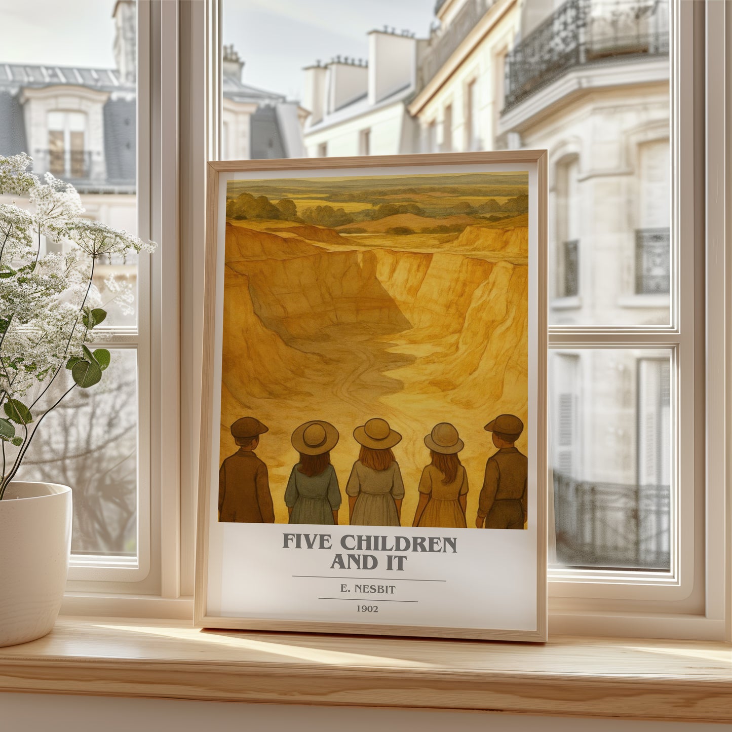 Five Children And It book cover poster colour and style options – E. Nesbit book art