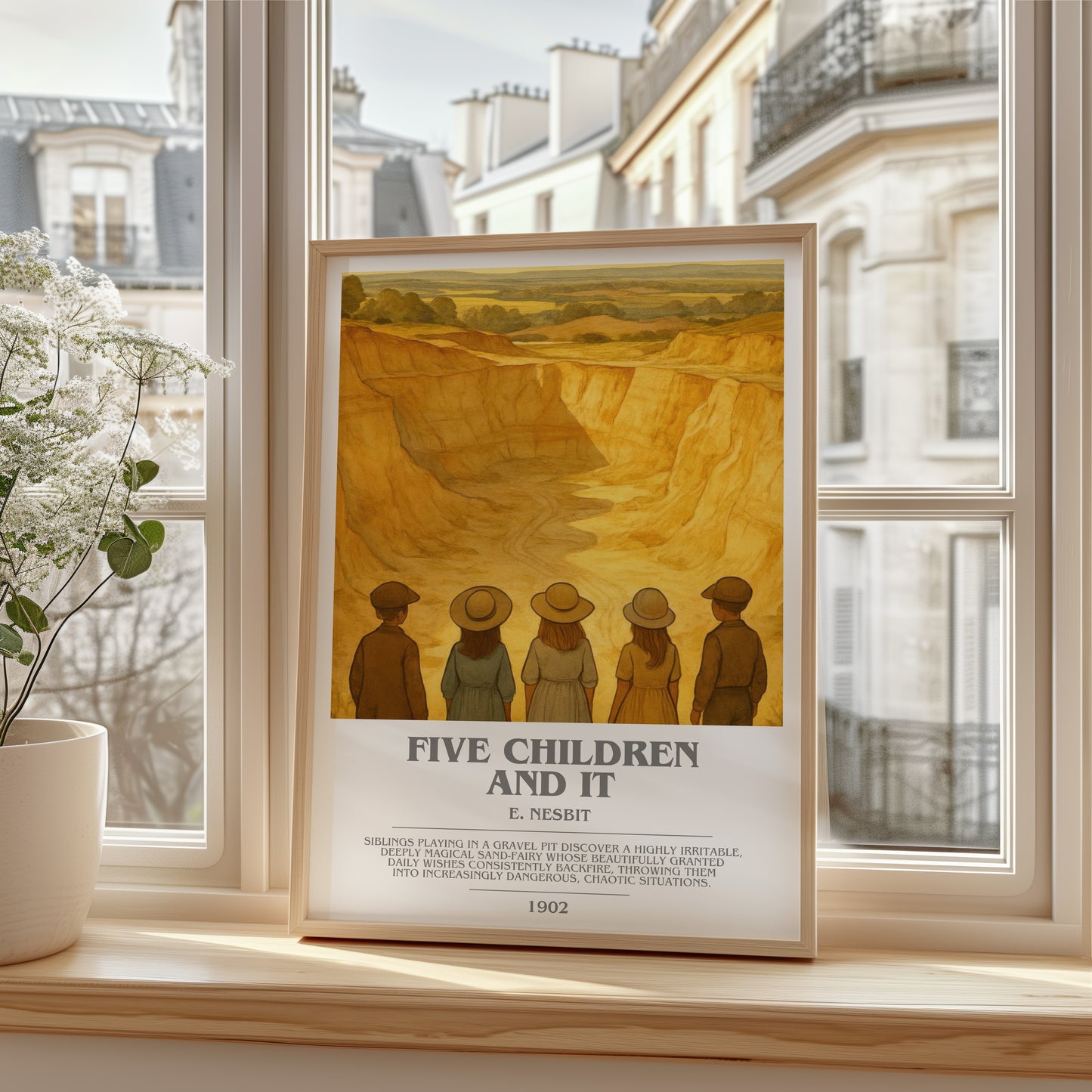 Five Children And It bookish poster colour and style options – E. Nesbit book art