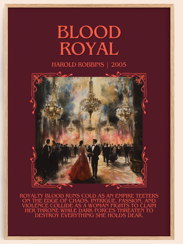Blood Royal Minimalist Book Poster by Harold Robbins