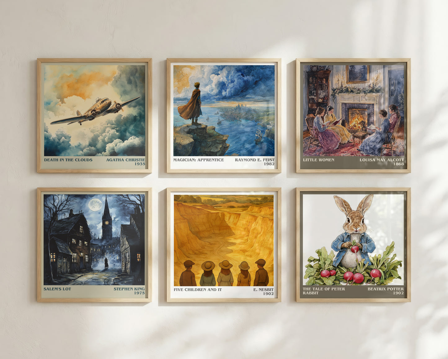 Five Children And It literary print framed by window – literary home decor