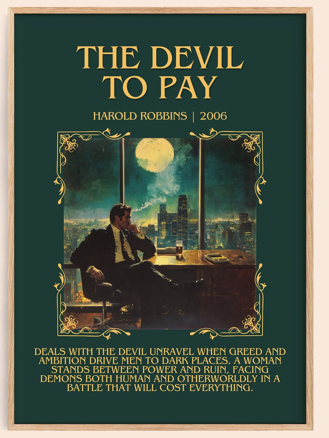 The Devil To Pay Minimalist Book Poster by Harold Robbins