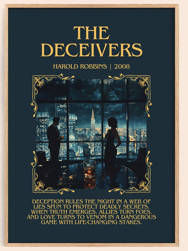 The Deceivers Minimalist Book Poster by Harold Robbins