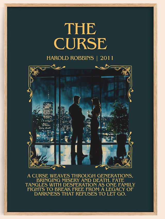 The Curse Minimalist Book Poster by Harold Robbins
