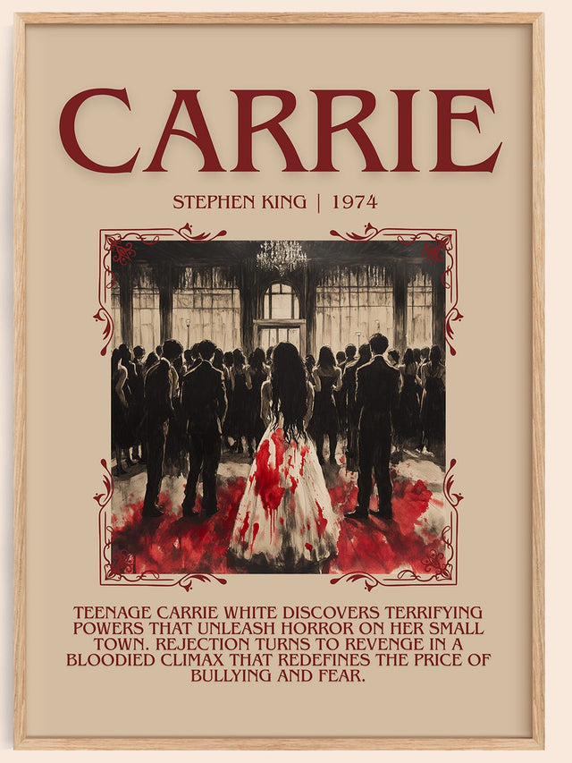 Carrie Minimalist Book Poster by Stephen King