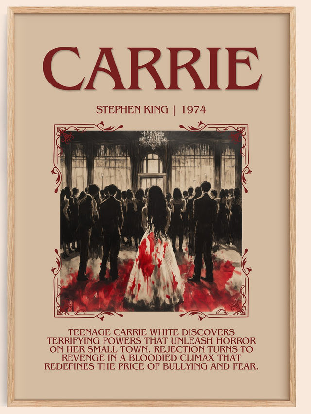 Carrie Minimalist Book Poster by Stephen King