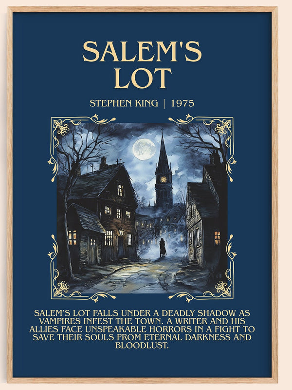 Salem's Lot minimalist book poster by Stephen King – framed literary art print