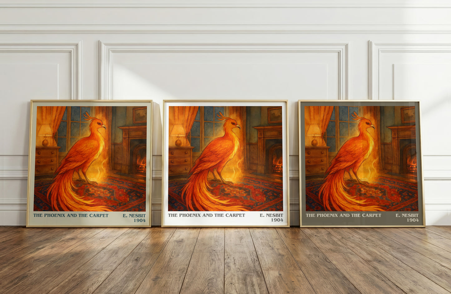 The Phoenix And The Carpet literary art print colour and style options – E. Nesbit book art