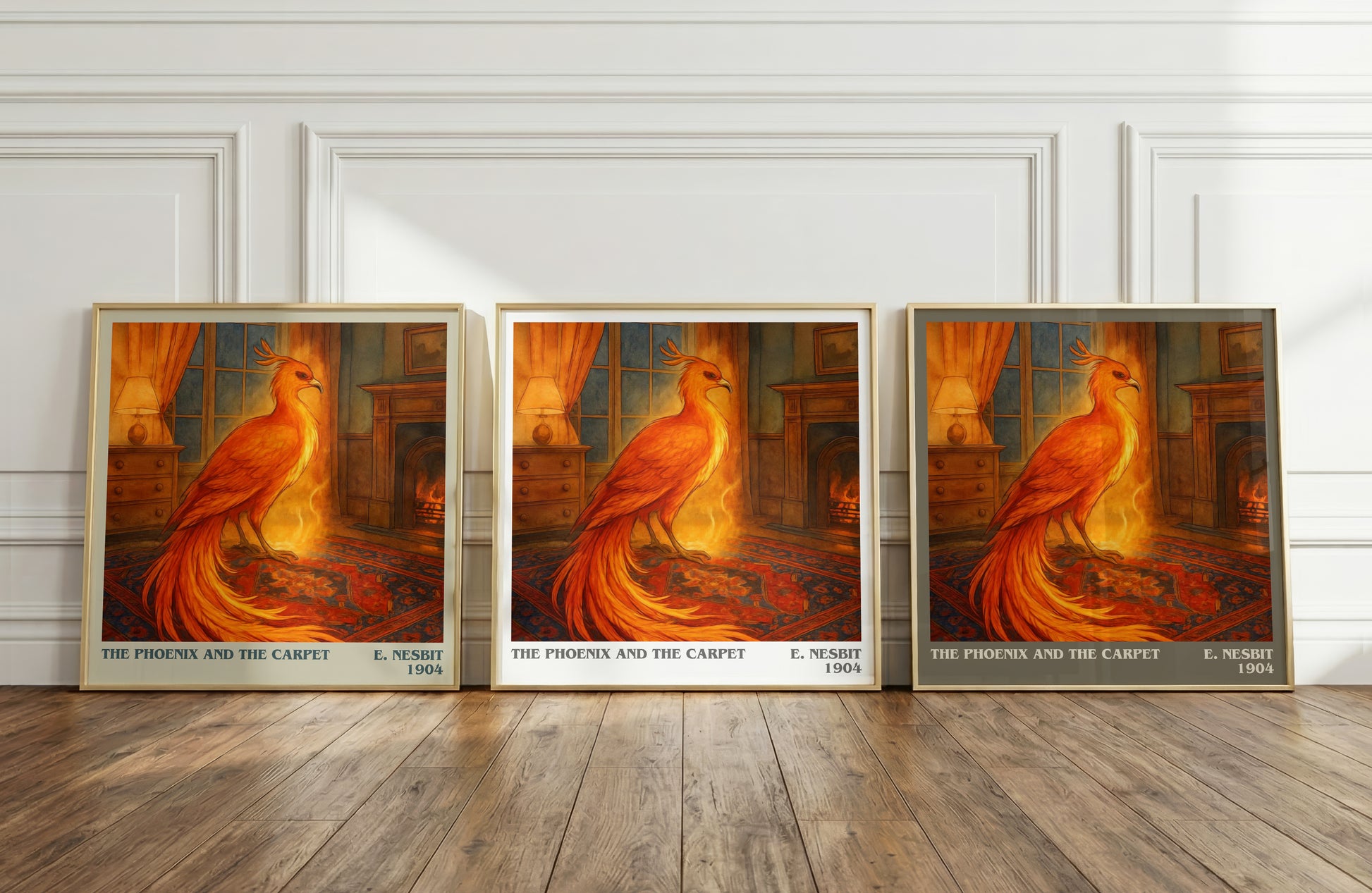 The Phoenix And The Carpet literary art print colour and style options – E. Nesbit book art