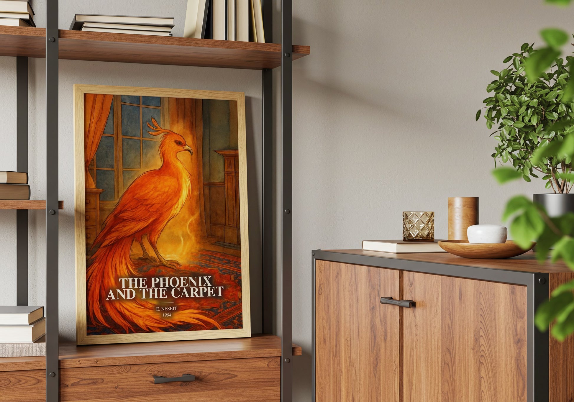 The Phoenix And The Carpet book watercolour illustration paper finish options – matte satin gloss