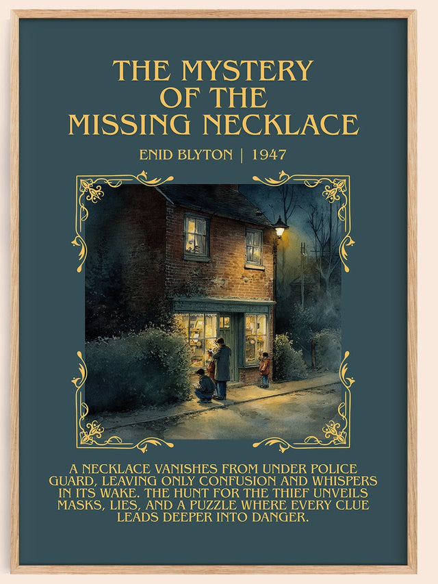 Mystery Of The Missing Necklace Minimalist Book Poster by Enid Blyton