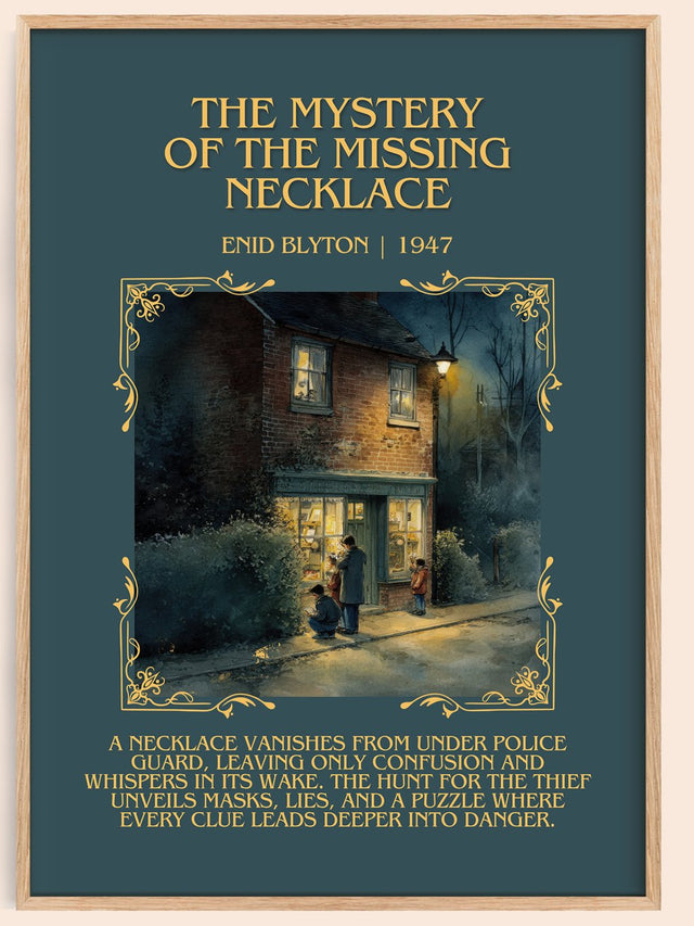 Mystery Of The Missing Necklace Minimalist Book Poster by Enid Blyton