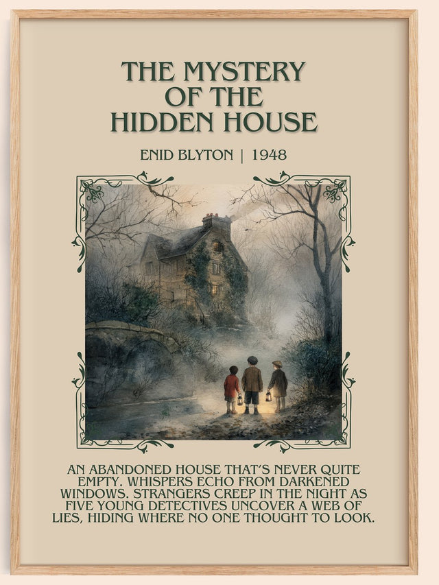 The Mystery Of The Hidden House Minimalist Book Poster by Enid Blyton