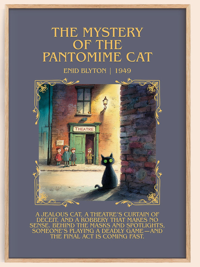 The Mystery of the Pantomime Cat Minimalist Book Poster by Enid Blyton
