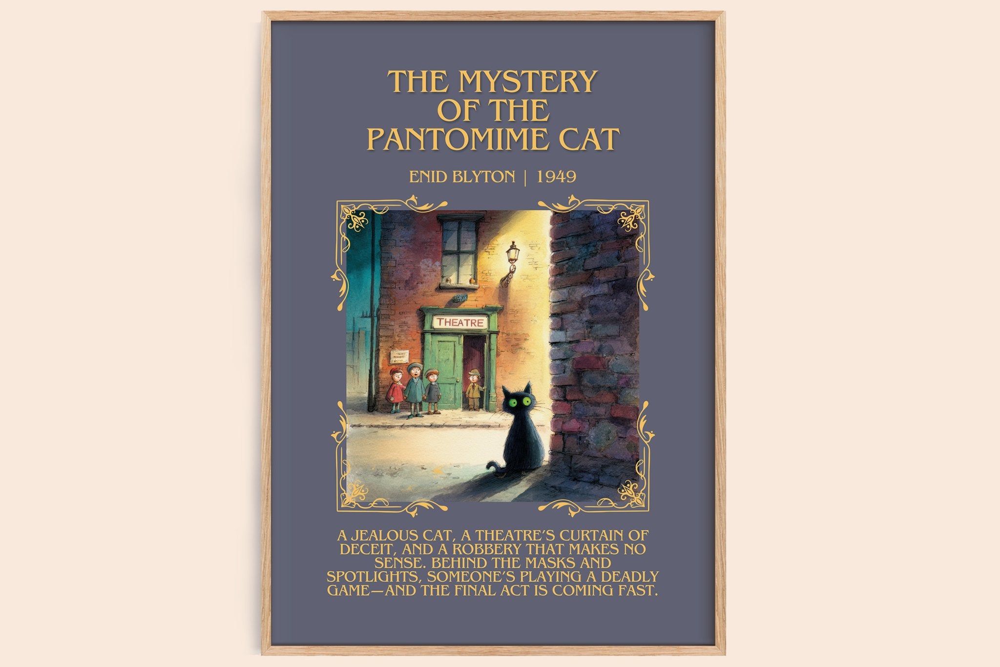 The Mystery of the Pantomime Cat Minimalist Book Poster by Enid Blyton