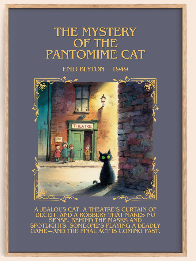 The Mystery of the Pantomime Cat Minimalist Book Poster by Enid Blyton