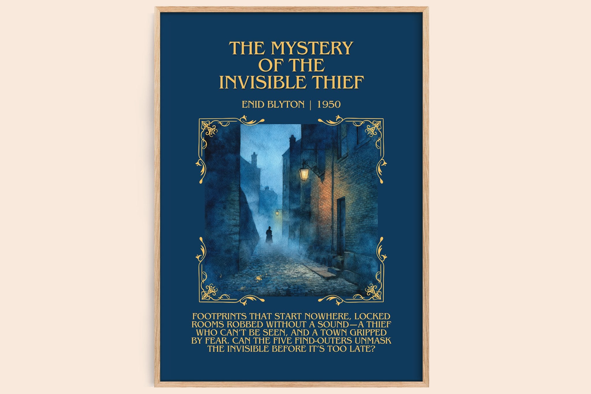 Mystery of the Invisible Thief Minimalist Book Poster by Enid Blyton