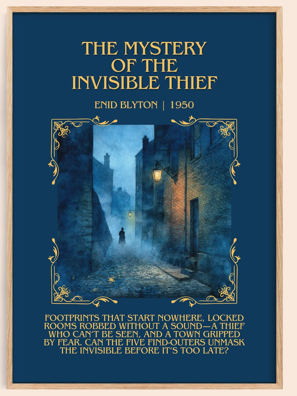 Mystery of the Invisible Thief Minimalist Book Poster by Enid Blyton
