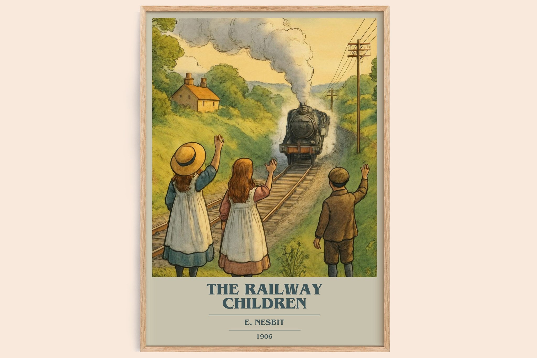 The Railway Children Book Cover Poster by E. Nesbit