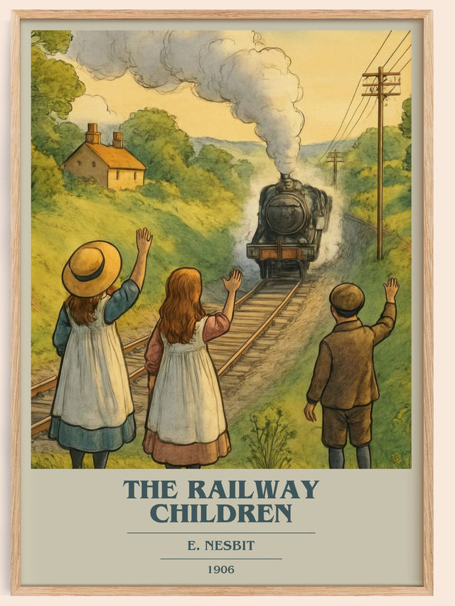 The Railway Children Book Cover Poster by E. Nesbit
