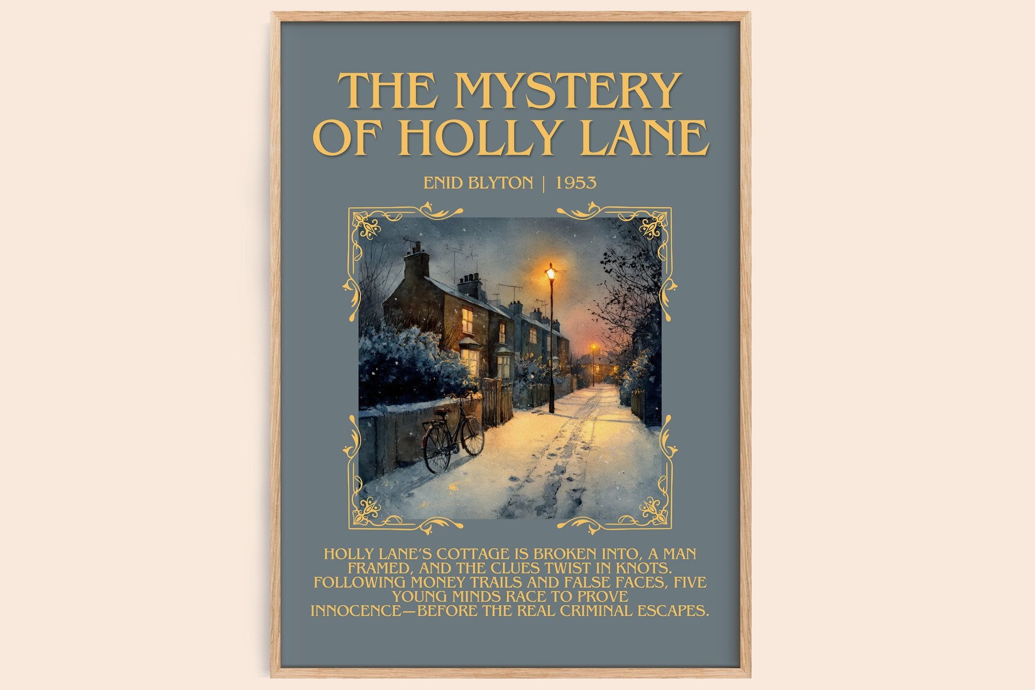 The Mystery of Holly Lane Minimalist Book Poster by Enid Blyton