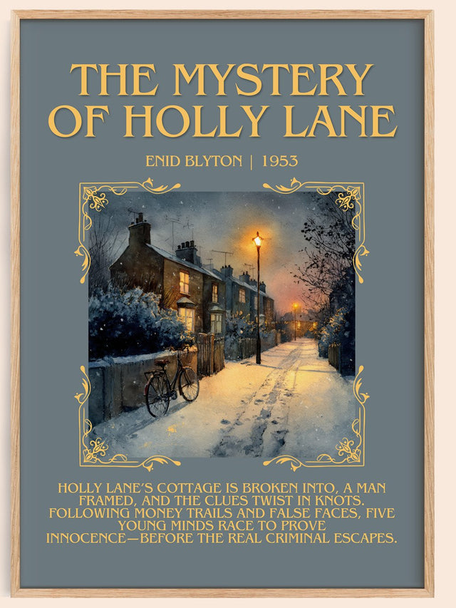 The Mystery of Holly Lane Minimalist Book Poster by Enid Blyton