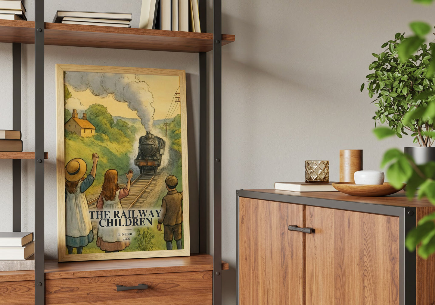 The Railway Children book watercolour illustration paper finish options – matte satin gloss