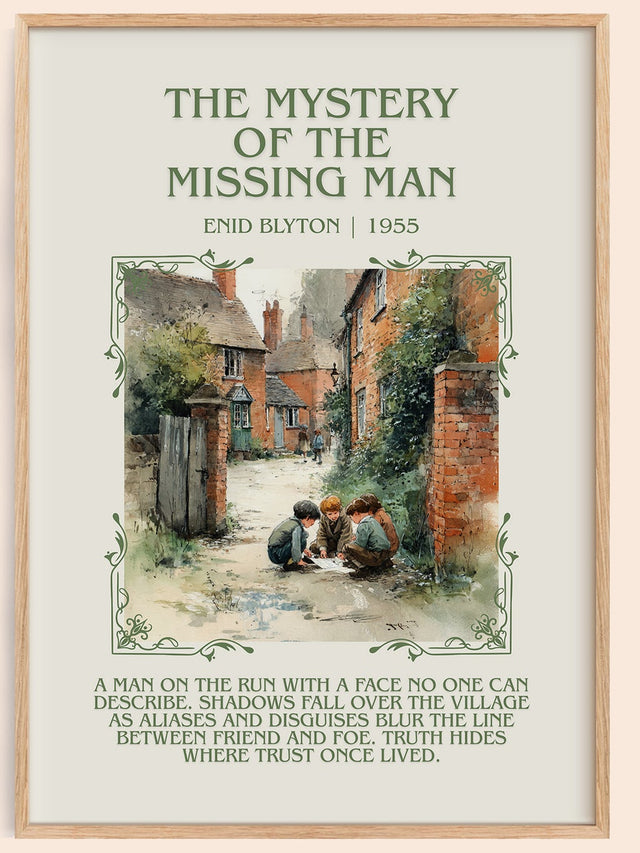 The Mystery Of The Missing Man Minimalist Book Poster by Enid Blyton