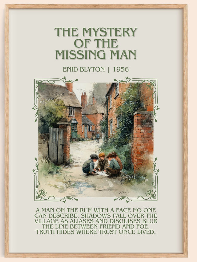 The Mystery Of The Missing Man Minimalist Book Poster by Enid Blyton