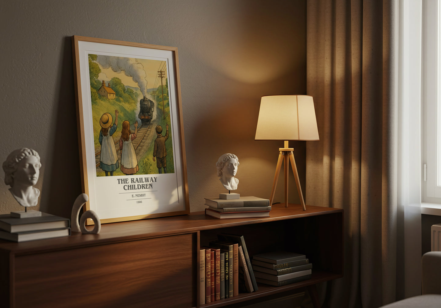 The Railway Children book cover book poster framed on wall – childrens wall art