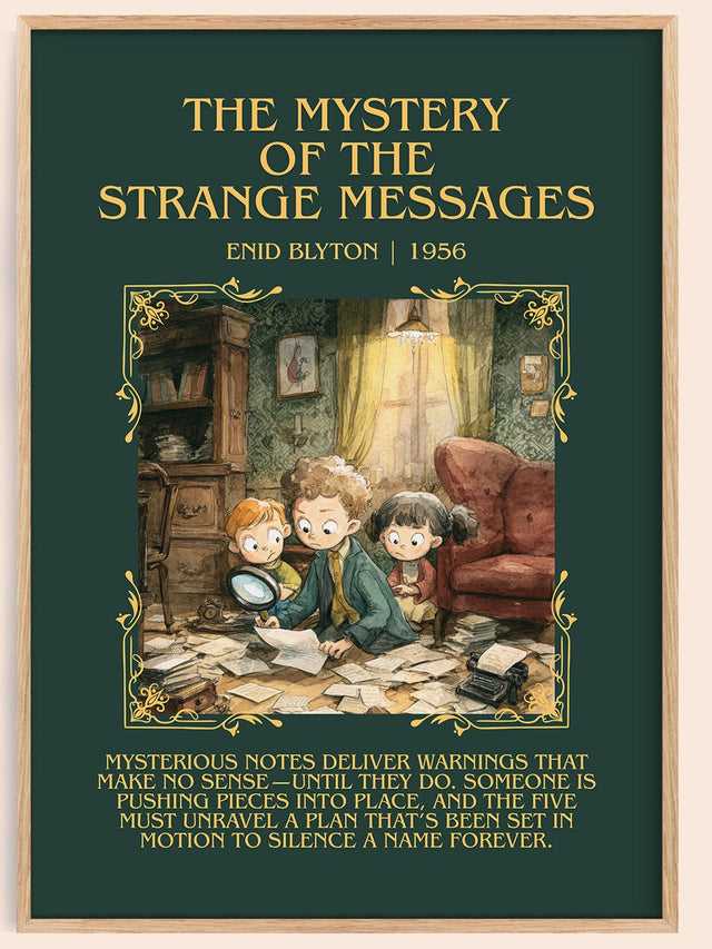 Mystery of the Strange Messages Minimalist Book Poster by Enid Blyton