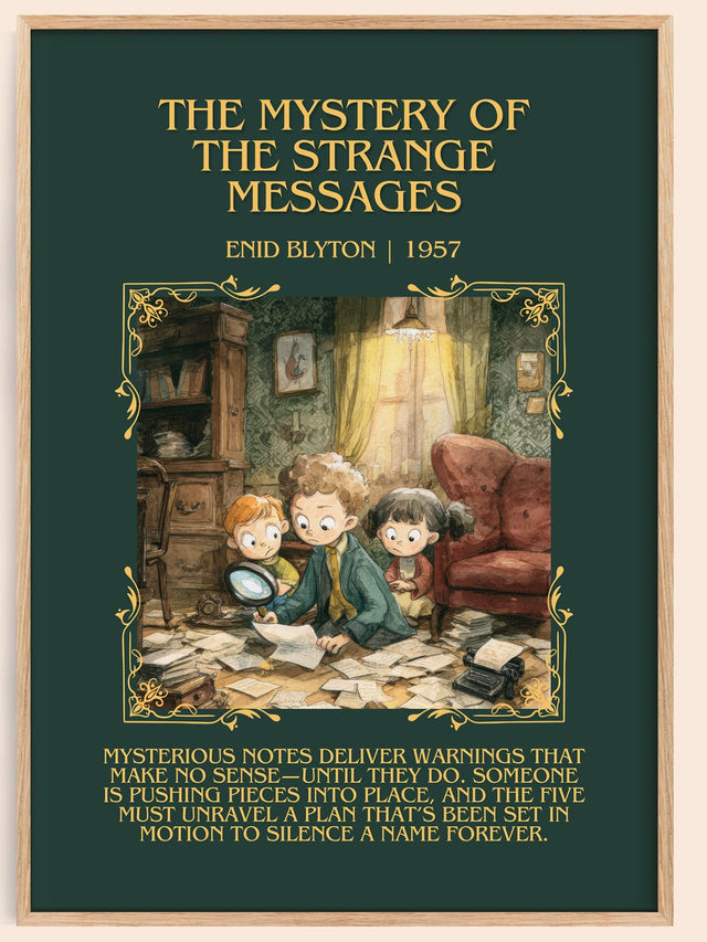 Mystery of the Strange Messages Minimalist Book Poster by Enid Blyton