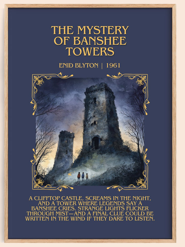 The Mystery Of Banshee Towers Minimalist Book Poster by Enid Blyton