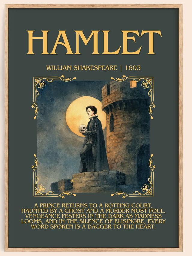Hamlet Minimalist Book Poster by William Shakespeare