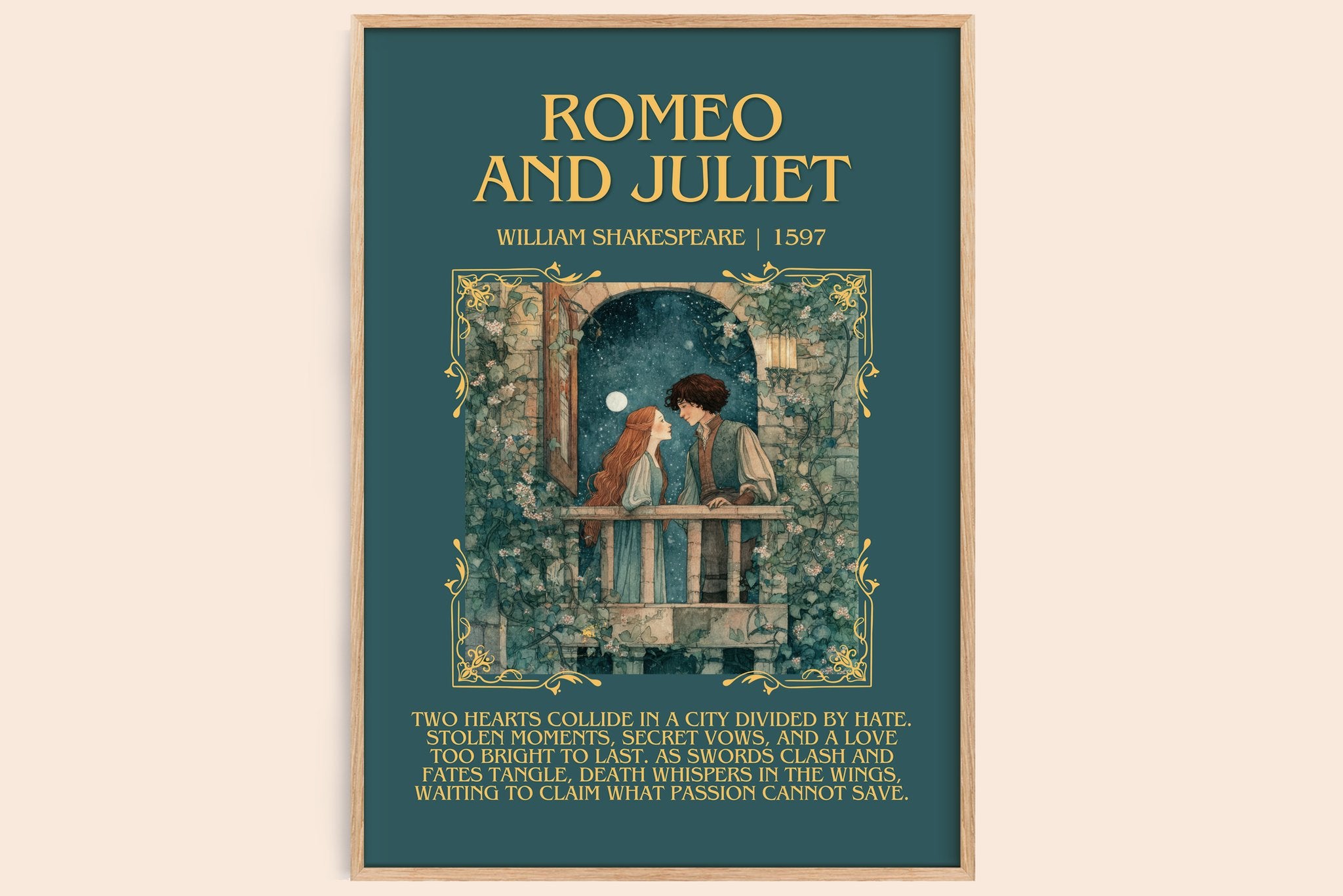 Romeo and Juliet Minimalist Book Poster by William Shakespeare
