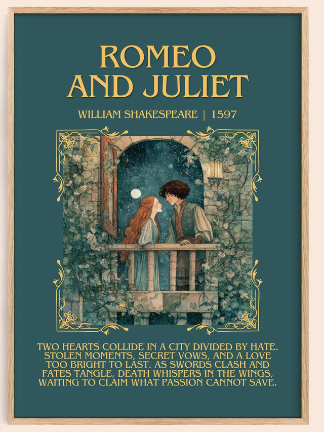 Romeo and Juliet Minimalist Book Poster by William Shakespeare