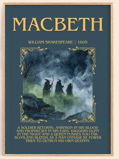 Macbeth Minimalist Book Poster by William Shakespeare