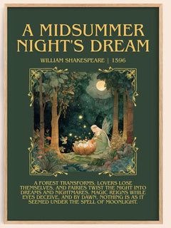 Midsummer Night's Dream Minimalist Book Poster by William Shakespeare
