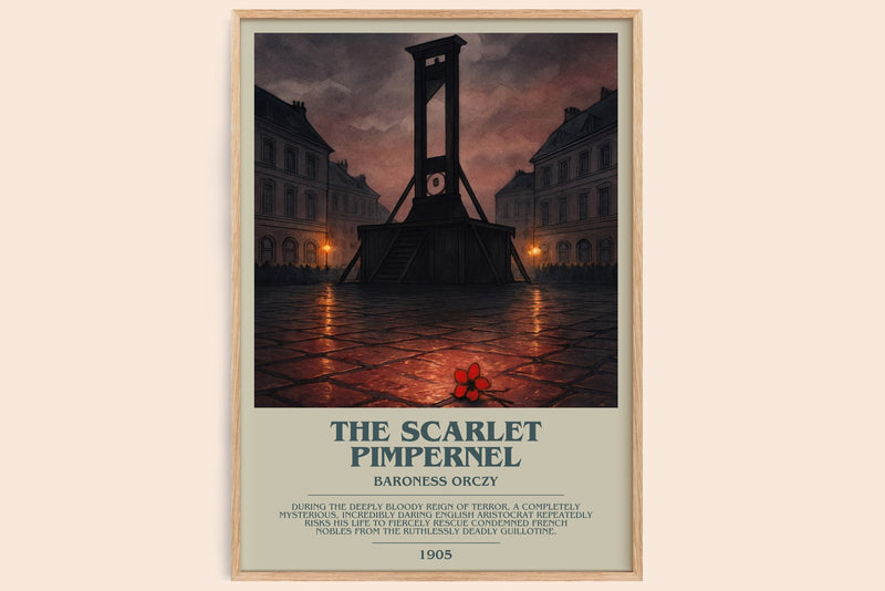 The Scarlet Pimpernel Bookish Wall Art by Baroness Orczy (Modern style)